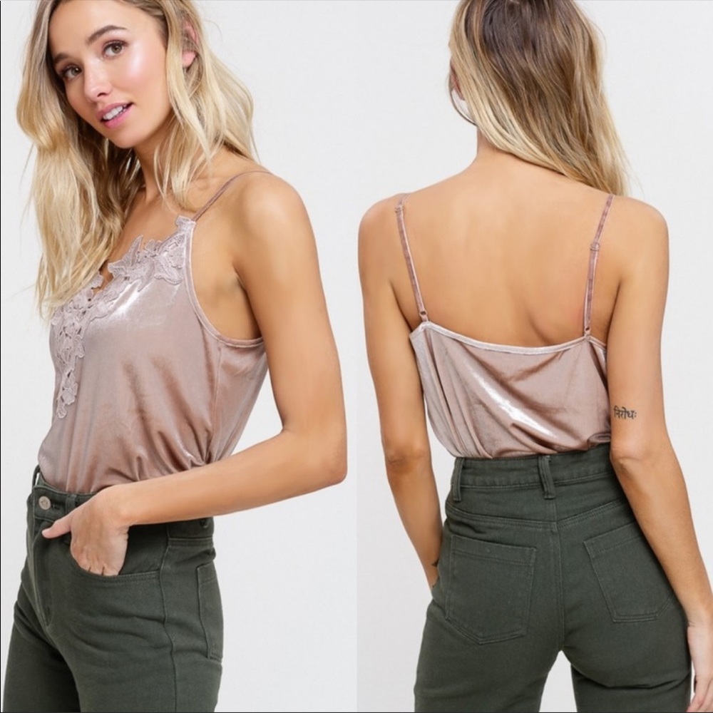Velvet Lace Cami - Picture 2 of 3